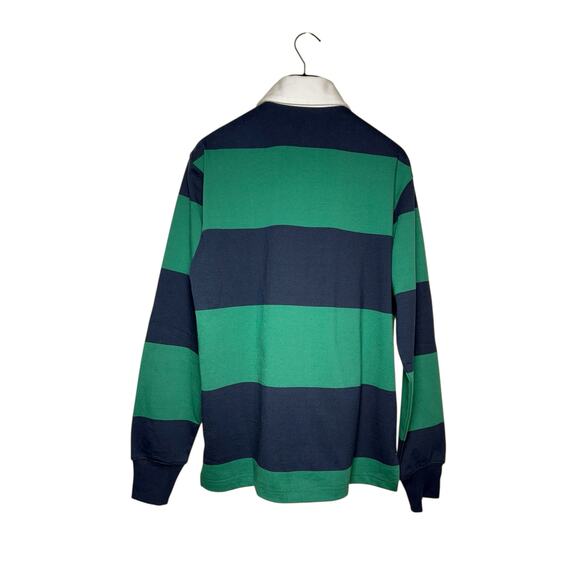 Rowling Blazers Block Stripe Rugby Shirt Navy Hunter Small - Picture 4 of 9